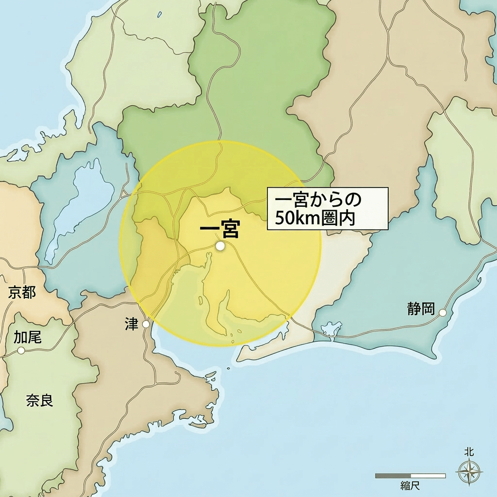 Map of central Japan showing prefectures Fukui, Gifu, Nagano, Shiga, Aichi, Shizuoka, Mie, Nara, and Kyoto with cities and Tokaido Shinkansen line